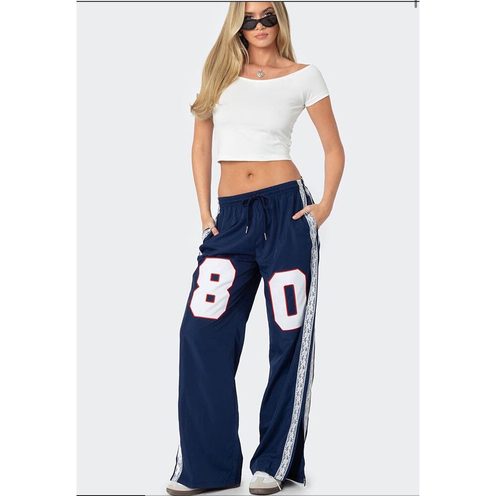 Edikted 1980 blue track pants